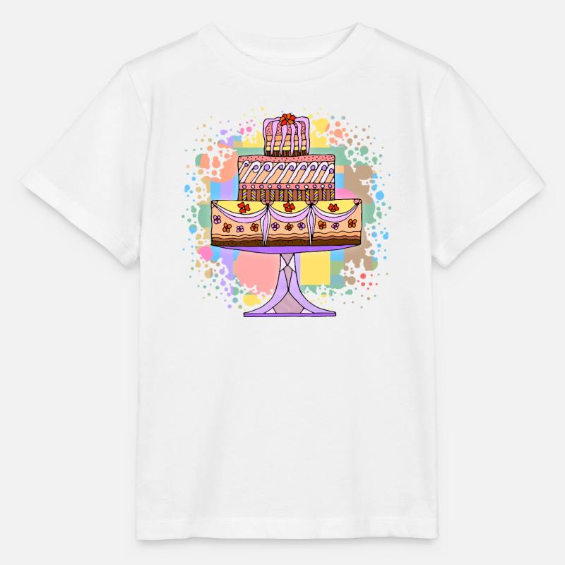 Cake - Stanley/Stella MINI CREATOR Kids’ T-Shirt - white