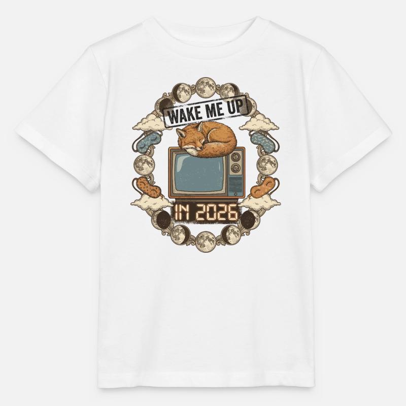 Réveille-moi en 2026 - T-shirt bio MINI CREATOR Stanley/Stella Enfant - blanc