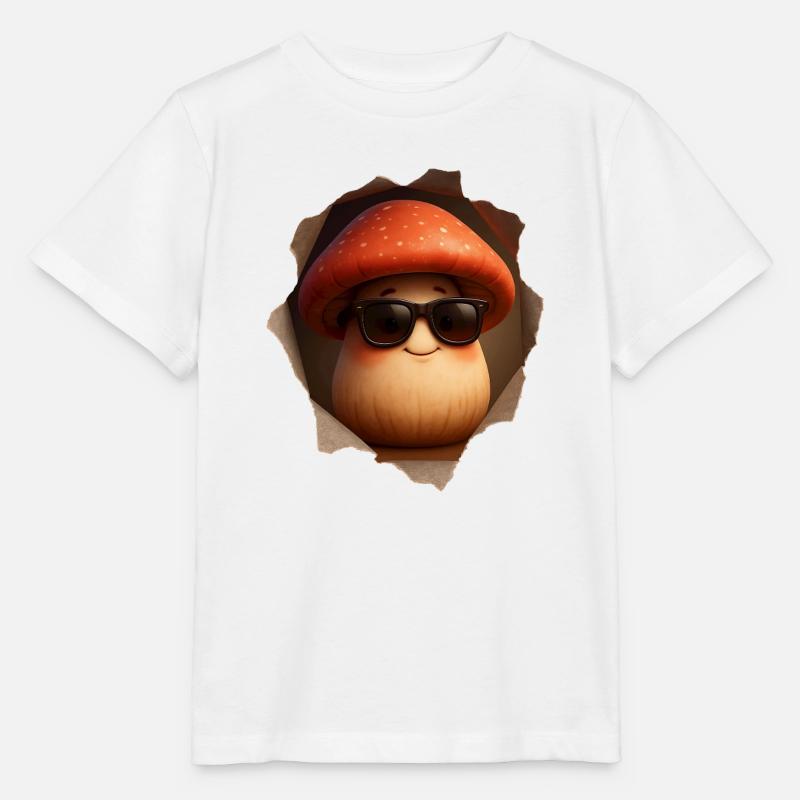 Champignons champignons - T-shirt bio MINI CREATOR Stanley/Stella Enfant - blanc