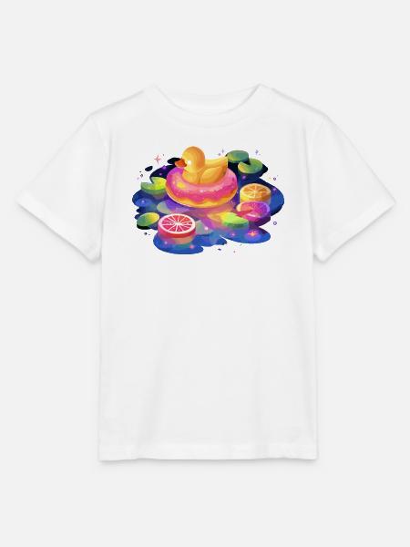 Fruchtiger Donut-Enten-Trip - Stanley/Stella Kinder T-Shirt MINI CREATOR  - Weiß