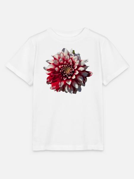 Rotweiße Dahlie - Stanley/Stella Kinder T-Shirt MINI CREATOR  - Weiß