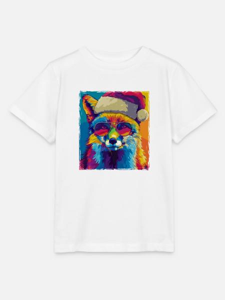 Fuchs Weihnachten Porträt - Stanley/Stella Kinder T-Shirt MINI CREATOR - Weiß