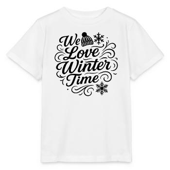 We love winter - Stanley/Stella MINI CREATOR Kids’ T-Shirt - white - Front - Maike (125cm)