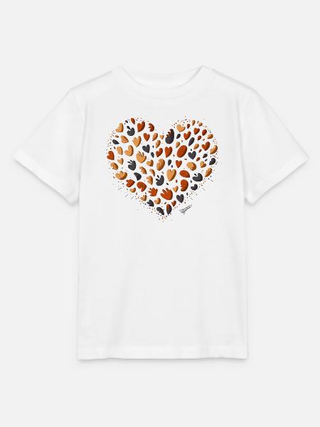Herz aus Herbstfarben - Stanley/Stella Kinder T-Shirt MINI CREATOR  - Weiß