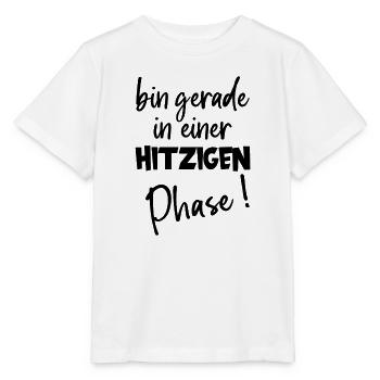 Bouffées de chaleur de phase chaude Humour sur la ménopause - T-shirt bio MINI CREATOR Stanley/Stella Enfant - blanc - Devant - Maike (125cm)