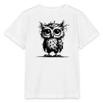 Müde Eulen Wächter des Waldes - Stanley/Stella Kinder T-Shirt MINI CREATOR  - Weiß - Vorne - Maike (125cm)