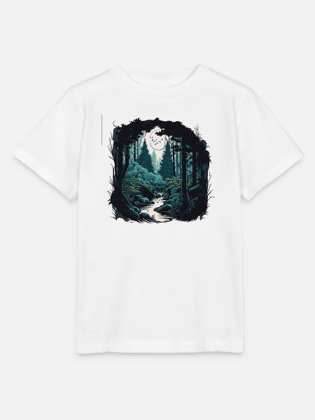 Mondwaldpfad im Mondschein - Stanley/Stella Kinder T-Shirt MINI CREATOR - Weiß
