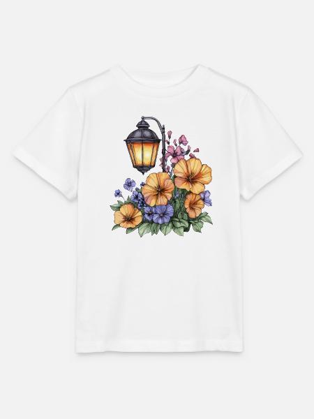Gartenlampe im Blütenmeer - Stanley/Stella Kinder T-Shirt MINI CREATOR  - Weiß