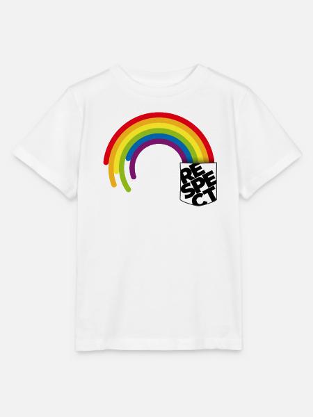 Bunter Respekt - Love & Pride Taschen-Motiv - Stanley/Stella Kinder T-Shirt MINI CREATOR - Weiß