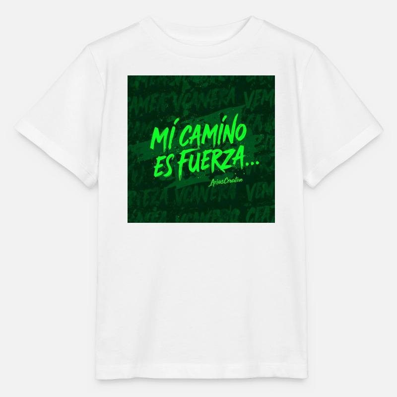 Mon chemin, c’est la force - T-shirt bio MINI CREATOR Stanley/Stella Enfant - blanc