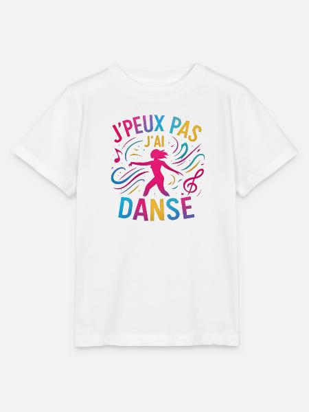 I Can't I Danced — Buntes Glitzern - Stanley/Stella Kinder T-Shirt MINI CREATOR  - Weiß