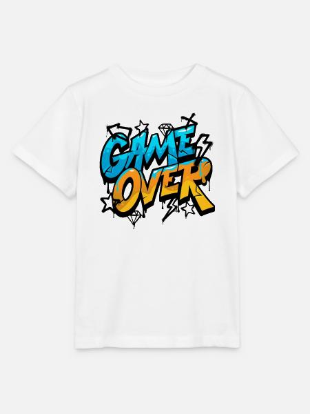 Game Over Graffiti Neon - Stanley/Stella Kinder T-Shirt MINI CREATOR - Weiß