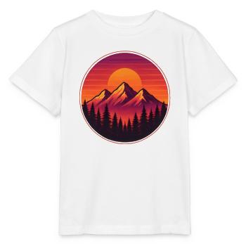 Sunset Ridge Circle Mountain Pines t-shirt - Stanley/Stella MINI CREATOR Kids’ T-Shirt - white - Front - Maike (125cm)
