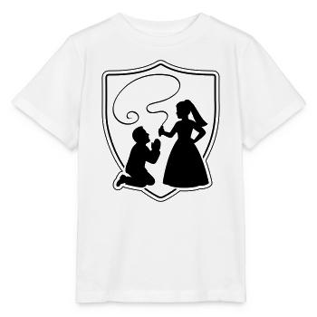 Silhouette du couple marié et marié - T-shirt bio MINI CREATOR Stanley/Stella Enfant - blanc - Devant - Maike (125cm)