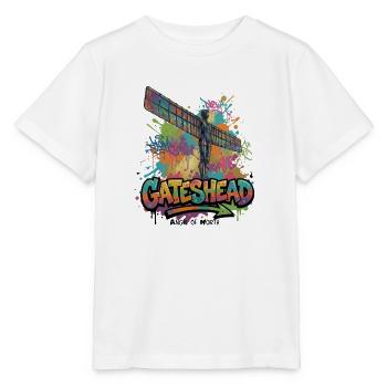Angel of the North – Wings over the North - Stanley/Stella MINI CREATOR Kids’ T-Shirt - white - Front - Maike (125cm)