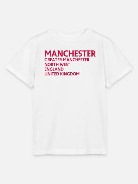 Manchester – England Lyric Design - Stanley/Stella Kinder T-Shirt MINI CREATOR - Weiß