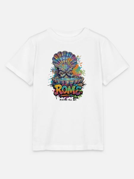 Fontana Graffiti Roma Neon - Stanley/Stella Kinder T-Shirt MINI CREATOR - Weiß