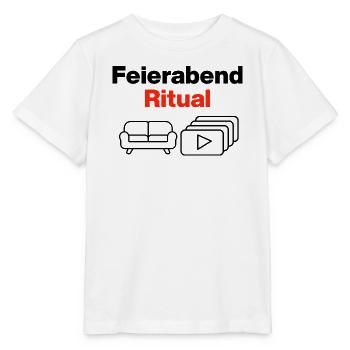 Feierabend Ritual – Sofa & Serien & Chill - Stanley/Stella Kinder T-Shirt MINI CREATOR  - Weiß - Vorne - Maike (125cm)