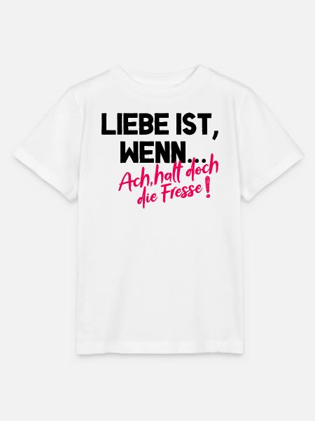 Ach halt doch die Fresse – Fun Shirt - Stanley/Stella Kinder T-Shirt MINI CREATOR  - Weiß