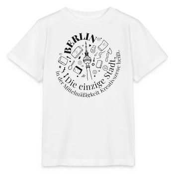 Berliner Turm Kreativ Motiv - Stanley/Stella Kinder T-Shirt MINI CREATOR  - Weiß - Vorne - Maike (125cm)
