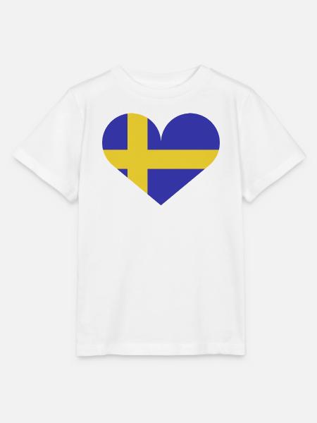 Schwedische Flagge - Stanley/Stella Kinder T-Shirt MINI CREATOR - Weiß