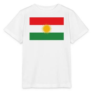 Kurdistan Flagge Sonnenstern - Stanley/Stella Kinder T-Shirt MINI CREATOR  - Weiß - Vorne - Maike (125cm)