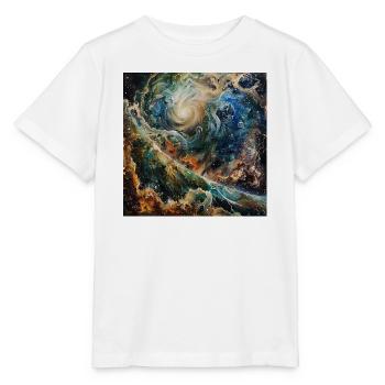 Galaxie Cosmique Tourbillon - T-shirt bio MINI CREATOR Stanley/Stella Enfant - blanc - Devant - Maike (125cm)