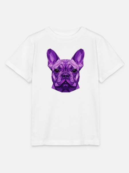 Violetter Polygonhund - Stanley/Stella Kinder T-Shirt MINI CREATOR - Weiß