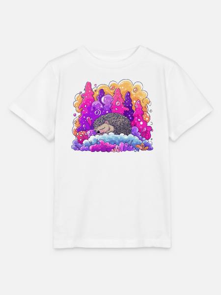 Schlafender Igel im Neonwald - Stanley/Stella Kinder T-Shirt MINI CREATOR  - Weiß
