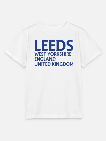 Leeds – England Liedtextdesign - Stanley/Stella Kinder T-Shirt MINI CREATOR  - Weiß