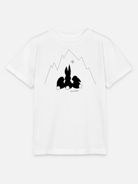 Wintermagie: Drei Hasen und der erste Schnee - Stanley/Stella Kinder T-Shirt MINI CREATOR  - Weiß
