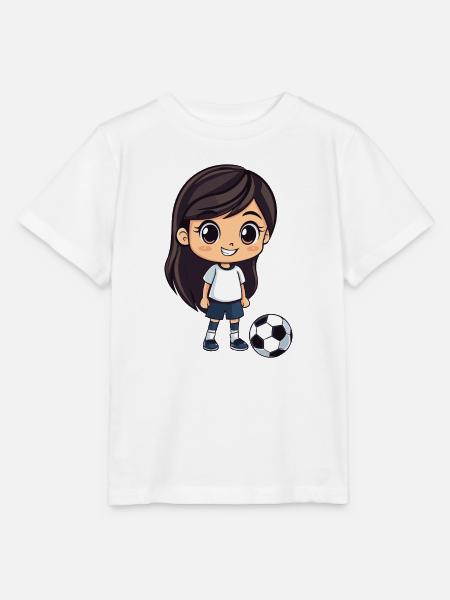 Kicker Mädchen Cartoon - Stanley/Stella Kinder T-Shirt MINI CREATOR - Weiß