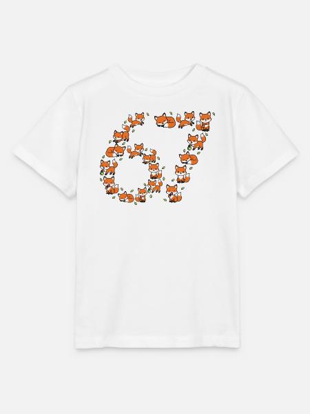 Fox Ring Pattern 67 Meme - Stanley/Stella Kinder T-Shirt MINI CREATOR  - Weiß