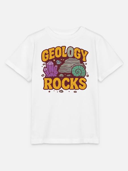 Geology Rocks Retro Graphic Tee - Stanley/Stella Kinder T-Shirt MINI CREATOR - Weiß