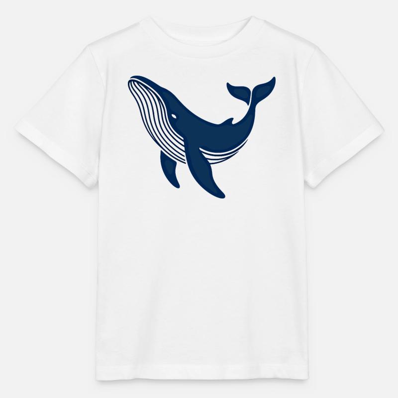 Blauer Wal - Stanley/Stella Kinder T-Shirt MINI CREATOR  - Weiß