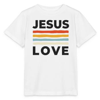 Jesus Love Christliche Nächstenliebe - Stanley/Stella Kinder T-Shirt MINI CREATOR  - Weiß - Vorne - Maike (125cm)