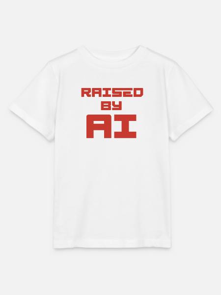 RAISED BY AI - Stanley/Stella Kinder T-Shirt MINI CREATOR  - Weiß