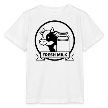 Logo vintage du lait de vache lait de vache - T-shirt bio MINI CREATOR Stanley/Stella Enfant - blanc - Devant - Maike (125cm)
