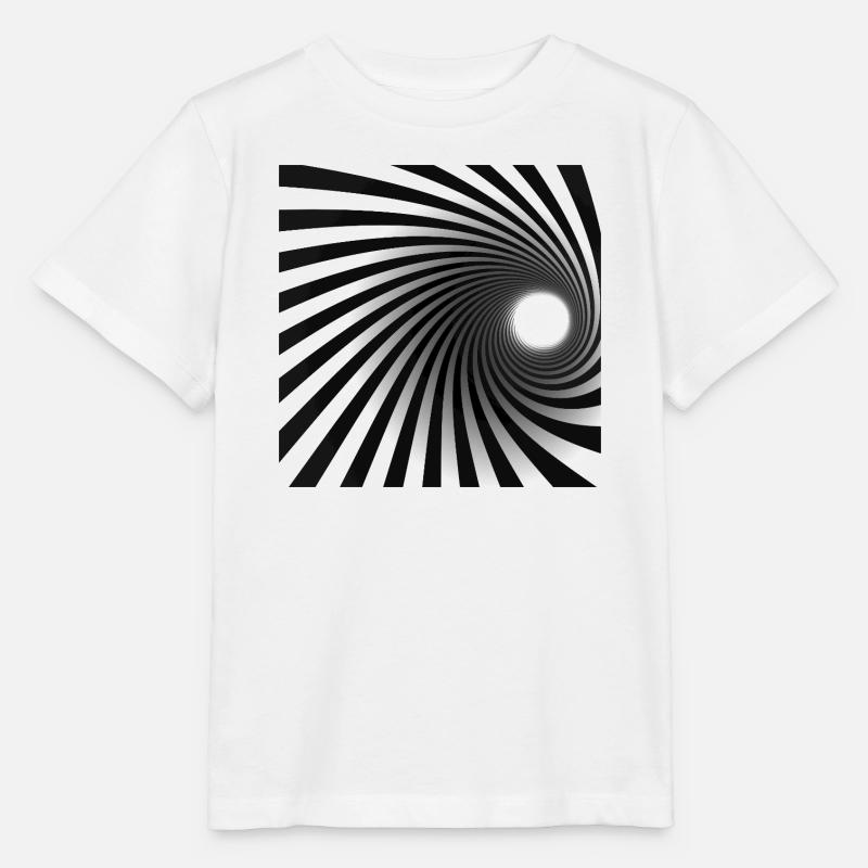 Vortex en spirale noir blanc - T-shirt bio MINI CREATOR Stanley/Stella Enfant - blanc