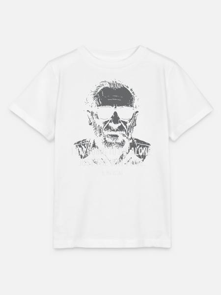 Bukowski-Porträtzitat über Introvertierte - Stanley/Stella Kinder T-Shirt MINI CREATOR - Weiß