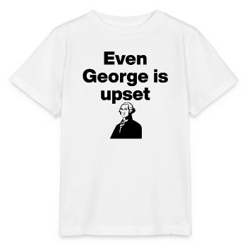 Même George est contrarié par lui, la politique américaine - T-shirt bio MINI CREATOR Stanley/Stella Enfant - blanc - Devant - Maike (125cm)