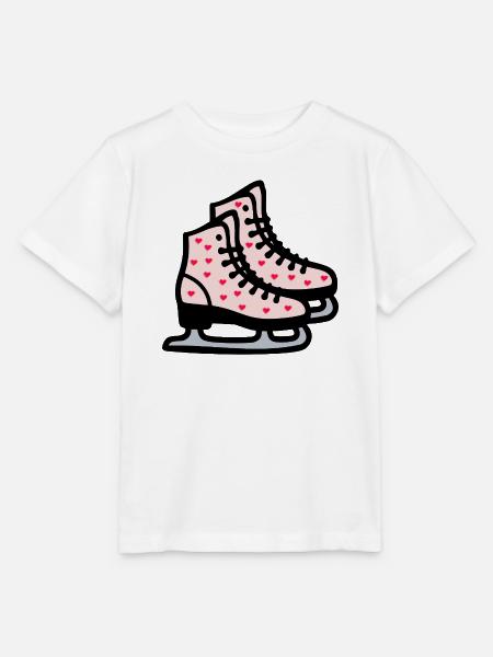 Valentinstag Schlittschuhlaufen - Stanley/Stella Kinder T-Shirt MINI CREATOR  - Weiß