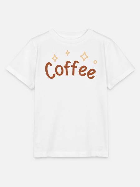 Schriftzeichen-Kaffee-Skizze - Stanley/Stella Kinder T-Shirt MINI CREATOR  - Weiß