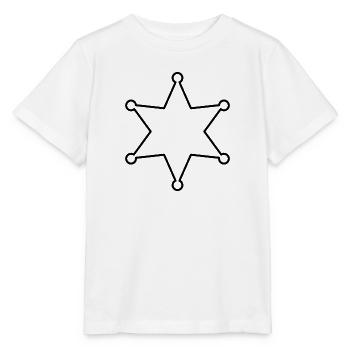 Sheriff-Star - Stanley/Stella Kinder T-Shirt MINI CREATOR  - Weiß - Vorne - Maike (125cm)