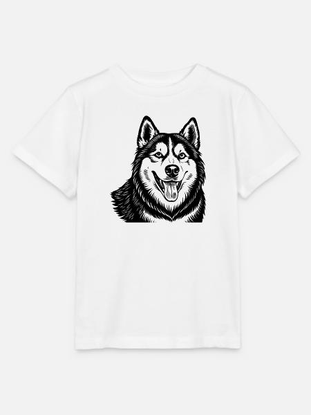 Sibirischer Husky - Stanley/Stella Kinder T-Shirt MINI CREATOR  - Weiß