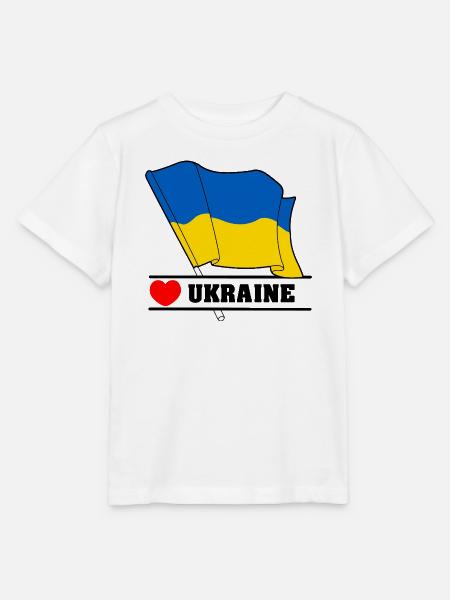 UKRAINE Herz - Stanley/Stella Kinder T-Shirt MINI CREATOR - Weiß