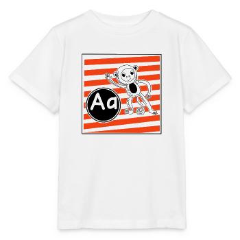 A for Monkey Learning Letters in Primary School - Stanley/Stella MINI CREATOR Kids’ T-Shirt - white - Front - Maike (125cm)