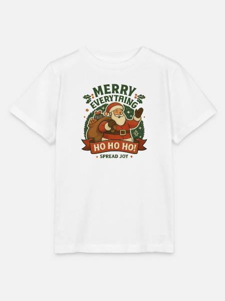 Santa Spread Joy Weihnachtsmotiv - Stanley/Stella Kinder T-Shirt MINI CREATOR - Weiß