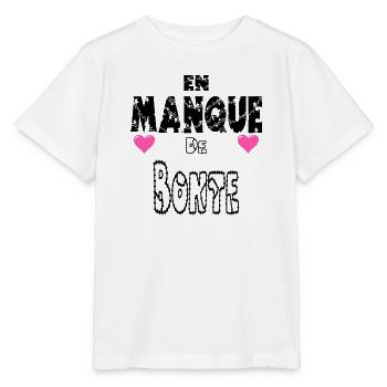 En Manque de Bonté - T-shirt bio MINI CREATOR Stanley/Stella Enfant - blanc - Devant - Maike (125cm)