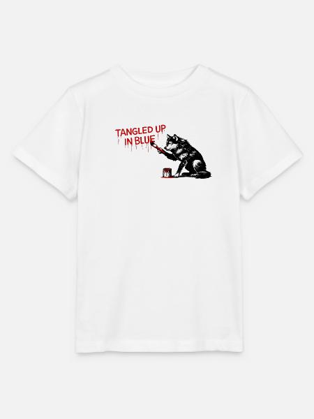 BlutrotTW Wolf Schrift - Stanley/Stella Kinder T-Shirt MINI CREATOR - Weiß